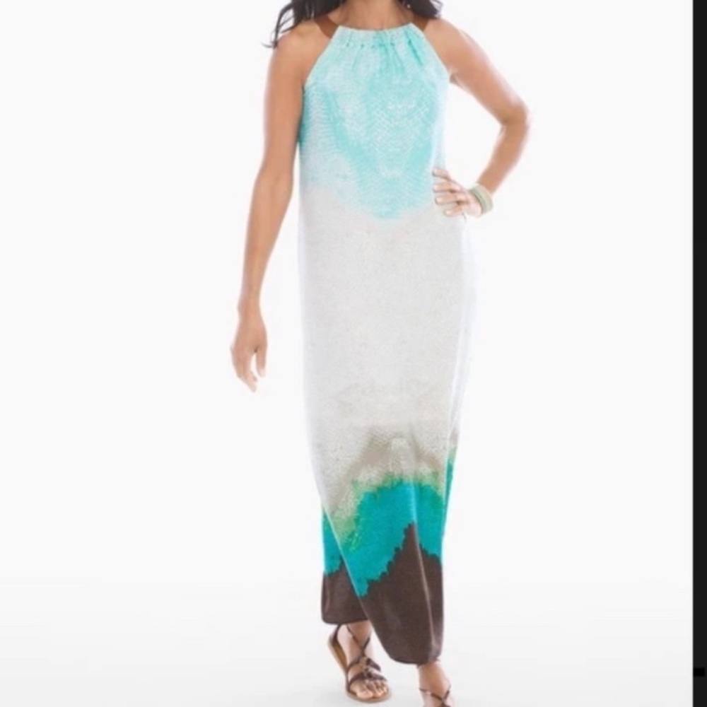 Chico’s Bahama Breeze Halter Maxi Dress - Size M/8
